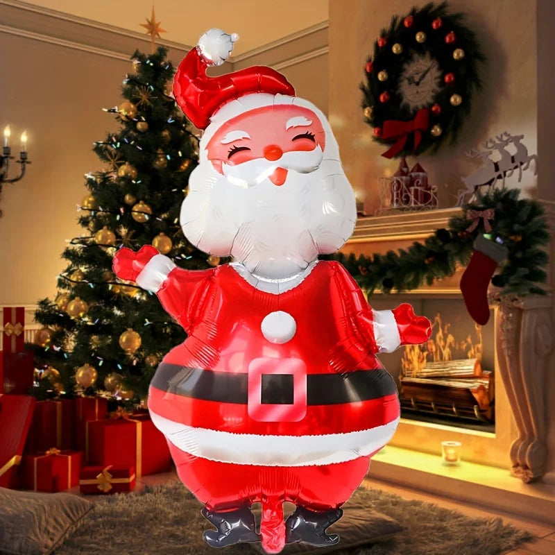 Giant 47" Santa Claus Foil Balloon – Inflatable & Reusable