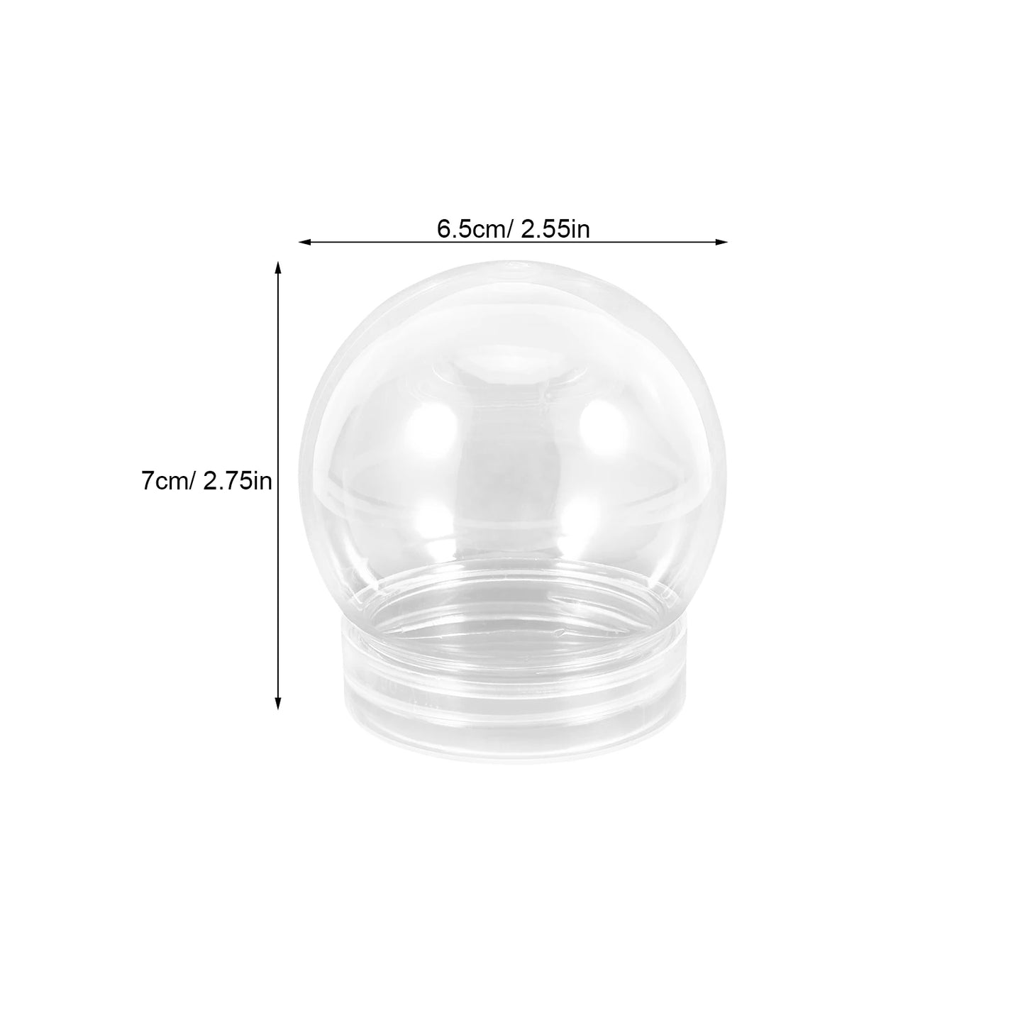 10pcs Snow Accessories High Transparent DIY Water Globe Craft Making Kit Christmas Party Decoration Clear Shape Globe Diy Peaceful Pleasures Health and Wellness 10pcs 7.30X6.70CM