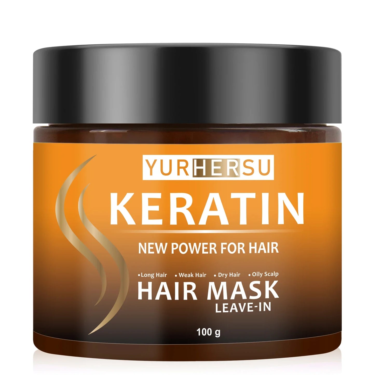 YURHERSU Keratin No-Rinse Hair Mask – Moisture & Frizz Control