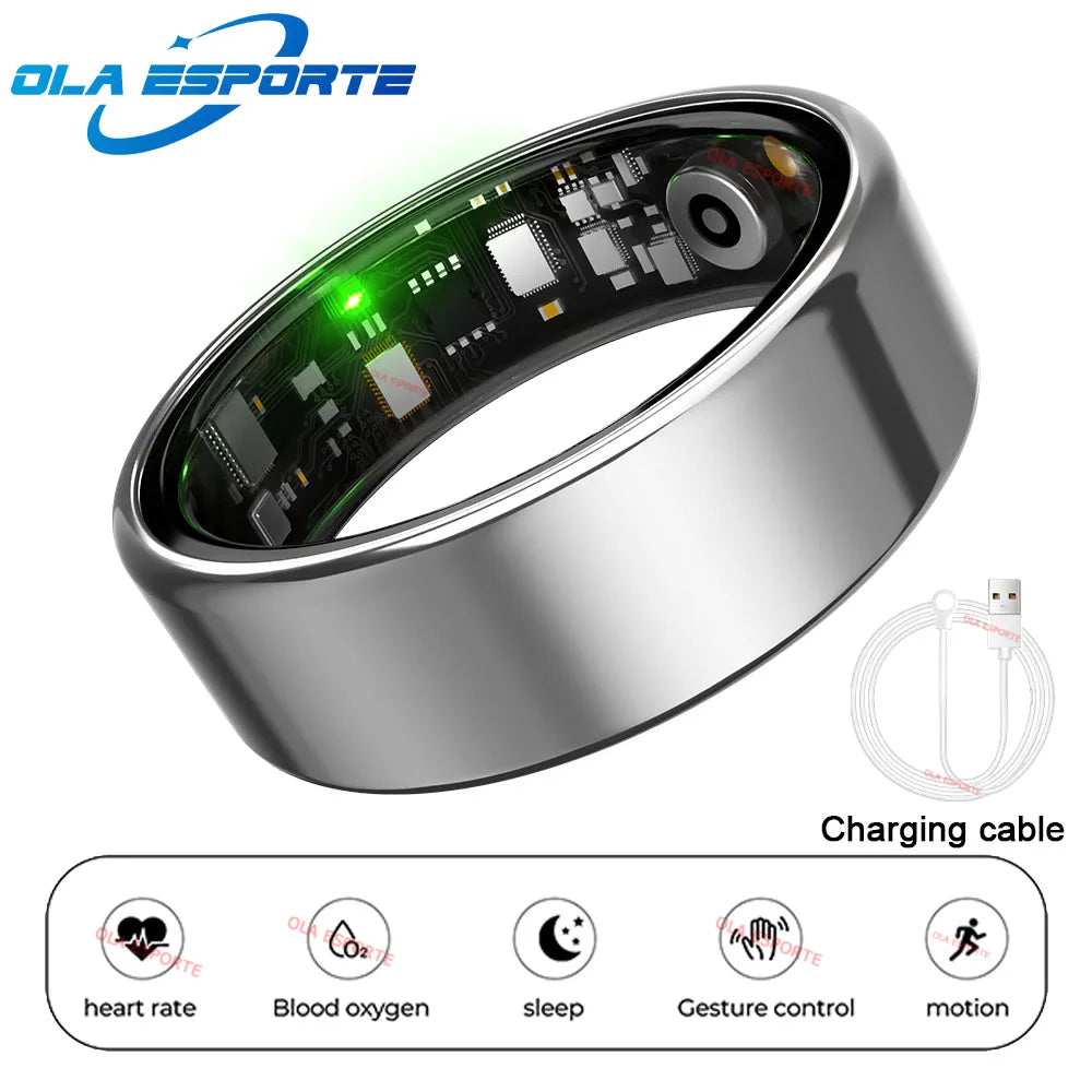Smart Ring 2025 – Heart Rate, SpO2 & Sleep Tracker | 5ATM