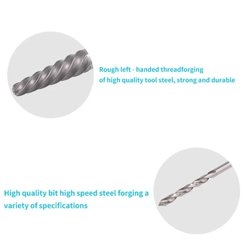 A36T-11Pcs Damaged Screw Extractor Set Remove Stripped Or Broken Screws Bolt Fastener Easy Out With Right Handed Boring Drill Bi Peaceful Pleasures Health and Wellness