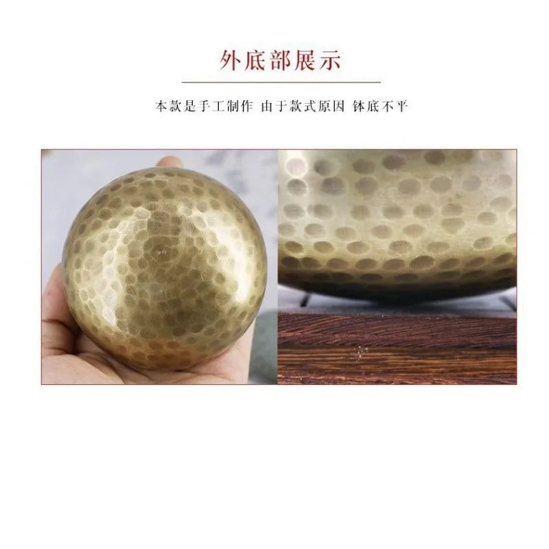 Bronze Bowl Handmade Singingbowl Sanskrit Bowlsound Xizang Bronzebowl