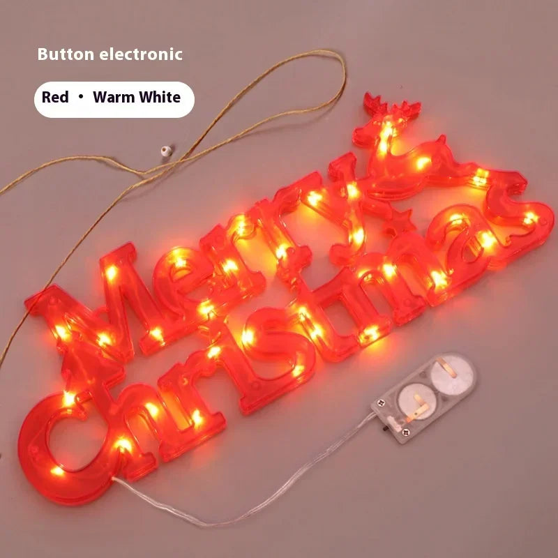 LED 3D Merry Christmas Marquee Light Sign | Holiday Tabletop Decor