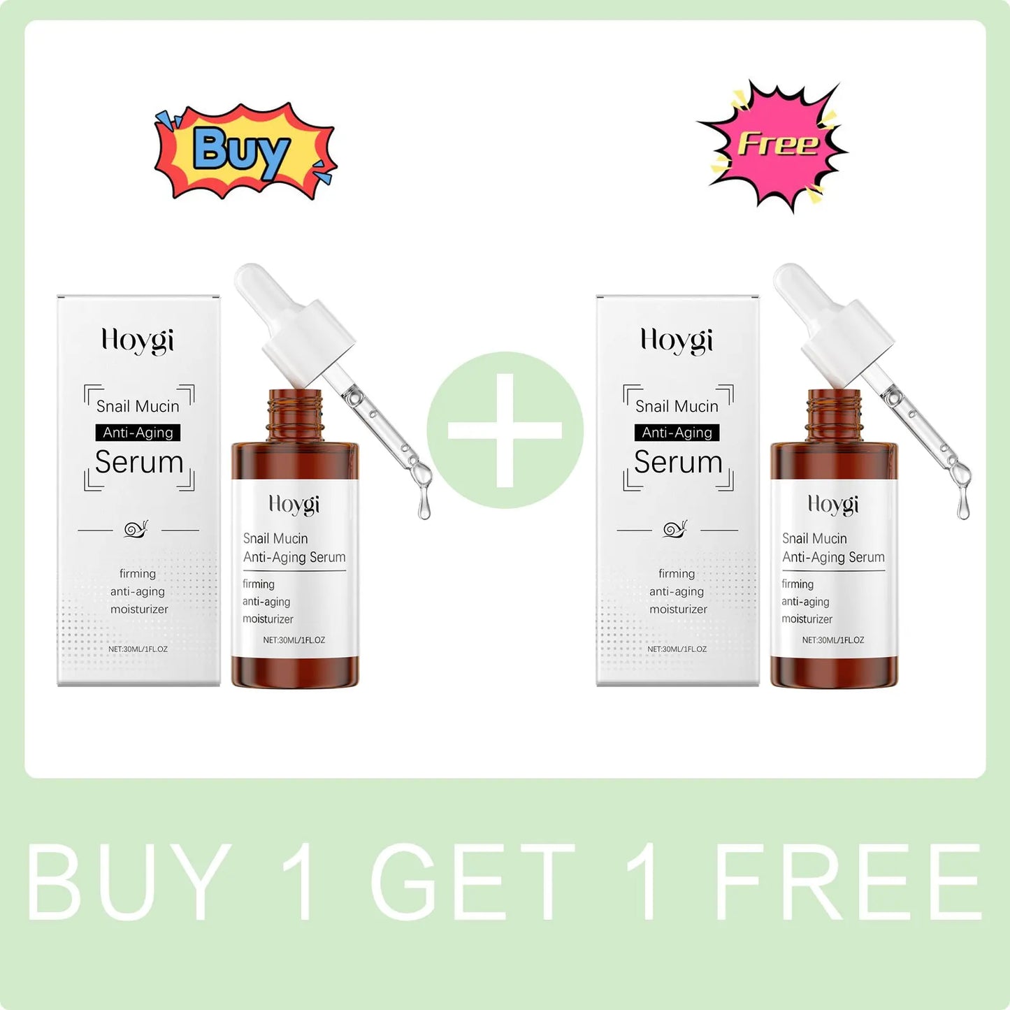 Snail Anti Aging Serum Reduce Wrinkle Firming Fade Fine Lines Repair Damaged Skin Lifting Rejuvenation Moisturizing Face Essence Peaceful Pleasures Health and Wellness Buy 1 Get 1 Free