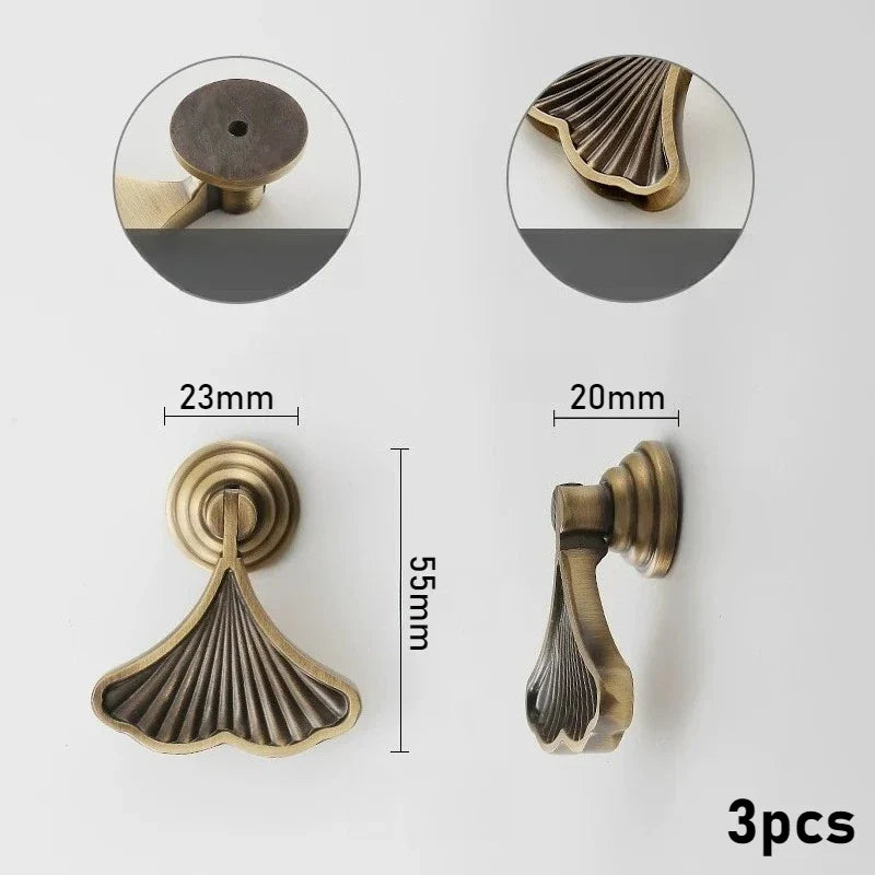 Pure Brass Antique Cabinet Drawer Handle | Single Hole Pull