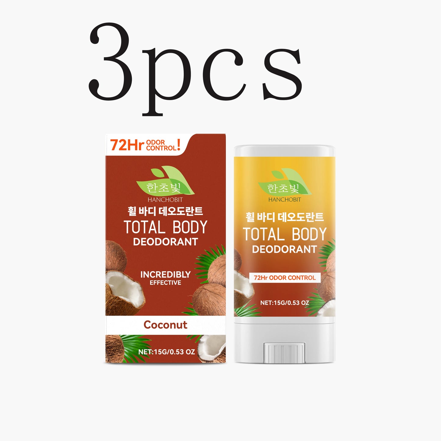 Coconut Deodorant Body Stick – Odor Neutralizing & Moisturizing