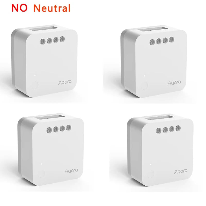Aqara Single Channel Control Module T1 Zigbee 3.0 Wireless Relay Controller 1 Channel No Neutral Remote Work with Apple Homekit Peaceful Pleasures Health and Wellness No Neutral-4 pcs