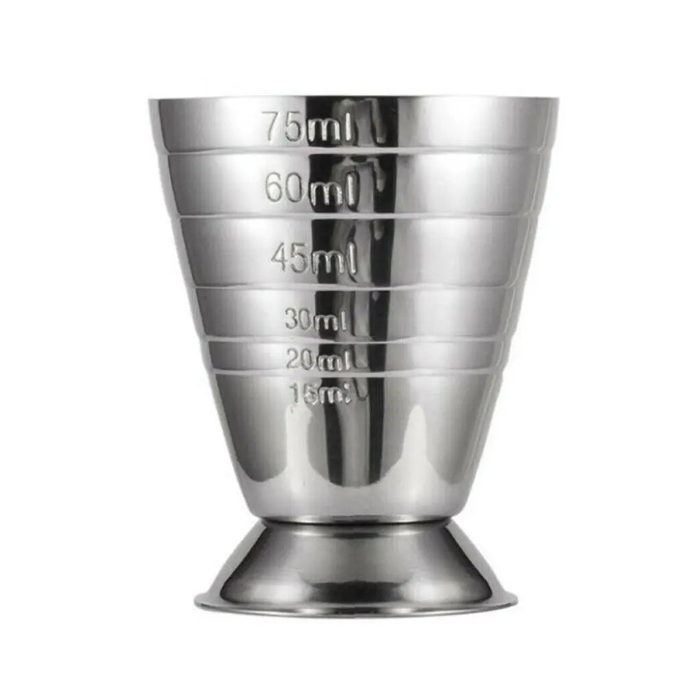 Stainless Steel 304 Magic Measuring Cup Cocktail Ounce Cup Graduated Measuring Cup Creative Drink Spirit Mixed Cocktail Beaker Peaceful Pleasures Health and Wellness Light Grey 1
