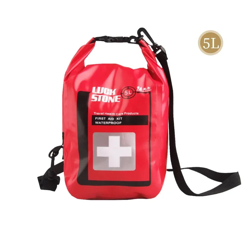 New 2L Portable Waterproof First Aid Bag Outdoor Camp Emergency Kits Case Only For Home Car Travel Fishing Hiking Sports Peaceful Pleasures Health and Wellness 5L