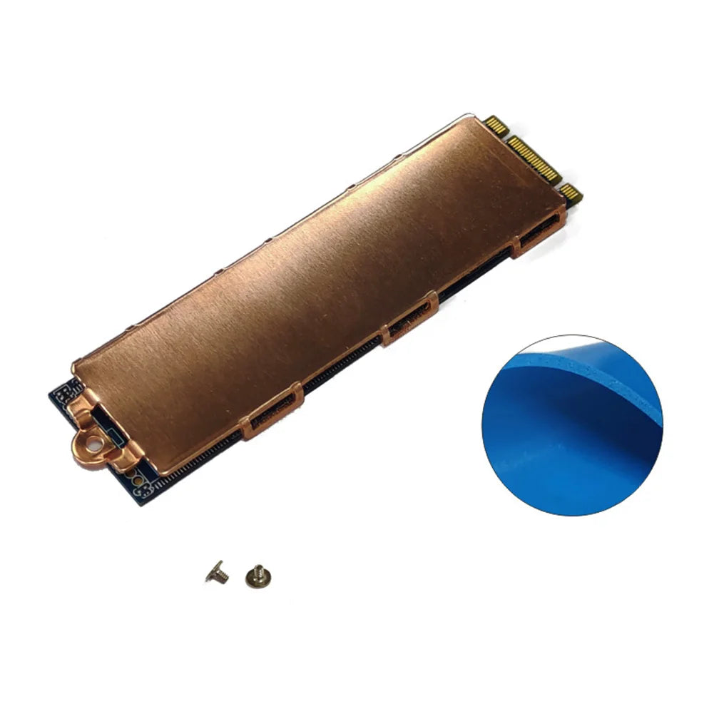 M.2 NVMe SSD Heatsink with Thermal Pads – Copper Cooler for 2280 Laptops Peaceful Pleasures Health and Wellness 1 Side United States