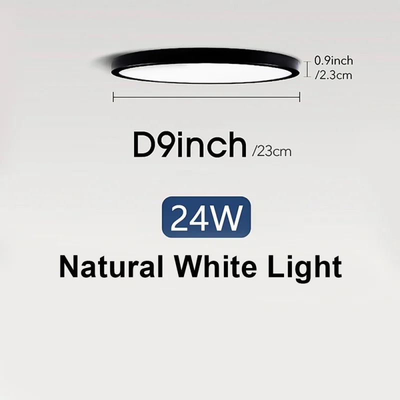 Ultra-Thin 24/28W Dimmable LED Ceiling Light | Modern Flush Mount