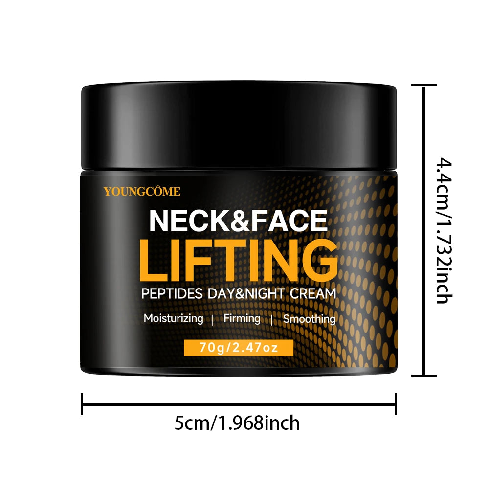 Neck & Face Lifting Peptides Neck Facial Cream Moisturiser Anti aging Firming Smoothing Neck Skin Care Repair Fade Fine Lines Peaceful Pleasures Health and Wellness 70g