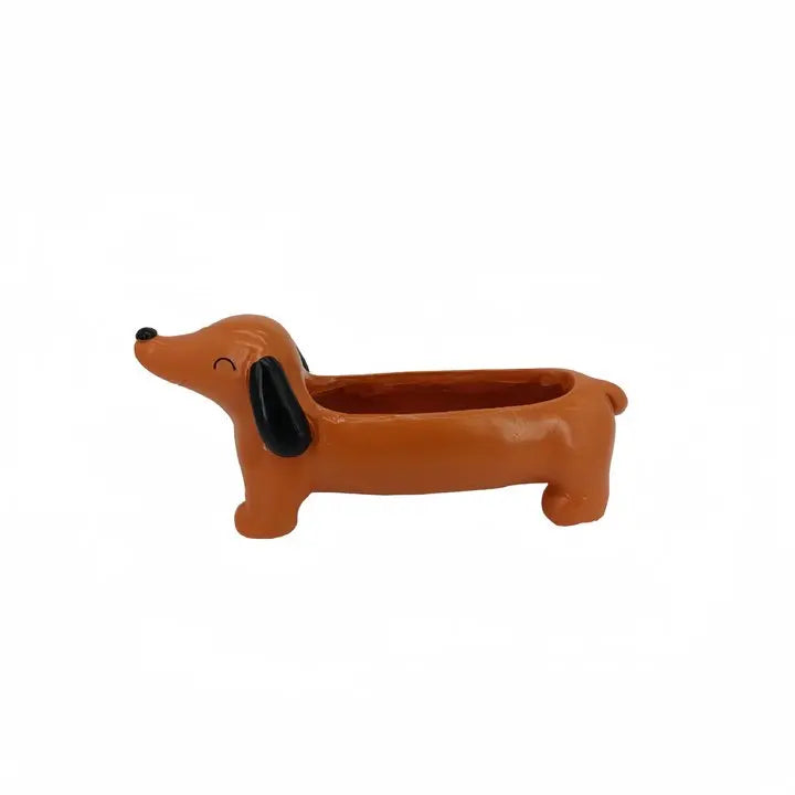 Dachshund Resin Plant Pot | Succulent Planter Indoor & Outdoor