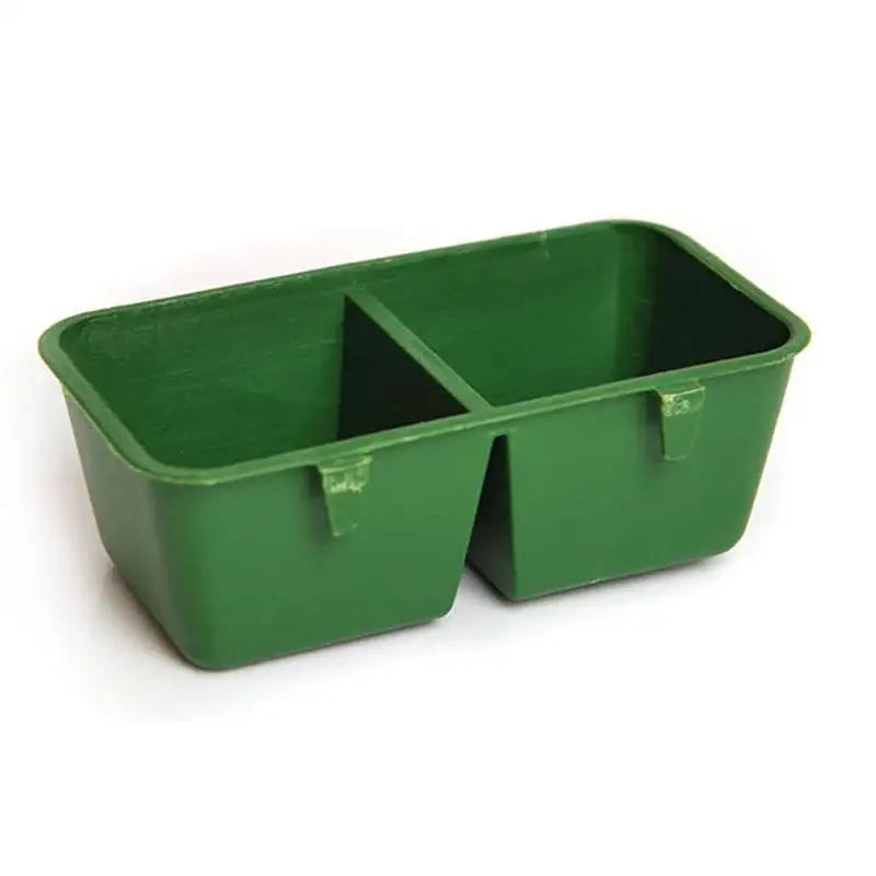 1 Parrot Food Water Bowl Dual Feeding Cup Plastic Bird Pigeons Cage