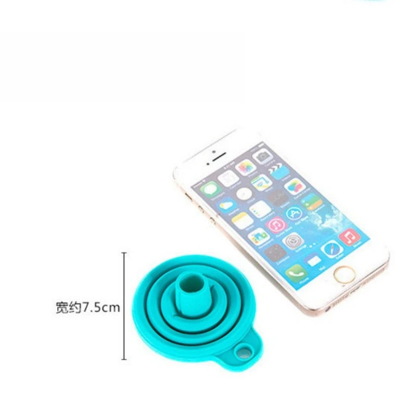 Food Grade Silicone Folding Funnel – Portable Kitchen Funnel Silicone Kitchen Funnel Peaceful Pleasures Health and Wellness