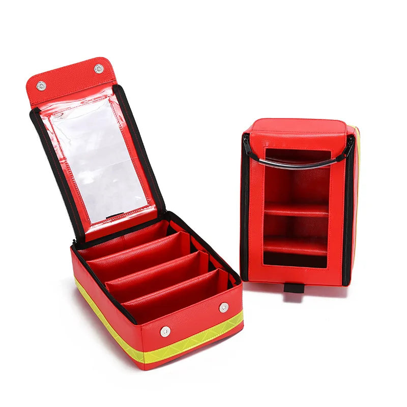 Rescue Waterproof First Aid Kit, Lightweight Fireproof Bag, Emergency Sorted Survival Supplies for Outdoor Floating Swimming Peaceful Pleasures Health and Wellness Red