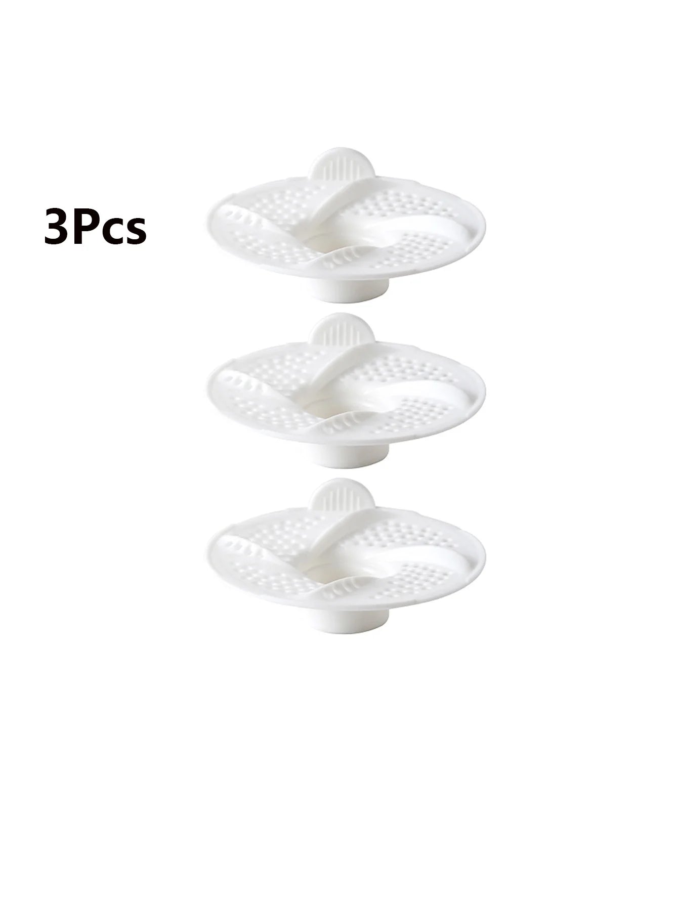 3Pcs/Set Swivel Sewer Strainer Floor Drain Filter Anti-clogging Sewer Hair Catcher Mesh Cover Sink Strainer Household Use Peaceful Pleasures Health and Wellness WHITE