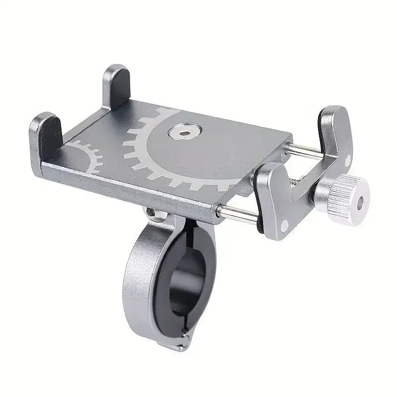 Metal Riding MTB Motorcycle Bicycle Phone Holder Aluminum Alloy Anti-slip Bracket Support GPS Clip Bike Phone Stand for iPhone Peaceful Pleasures Health and Wellness Sliver