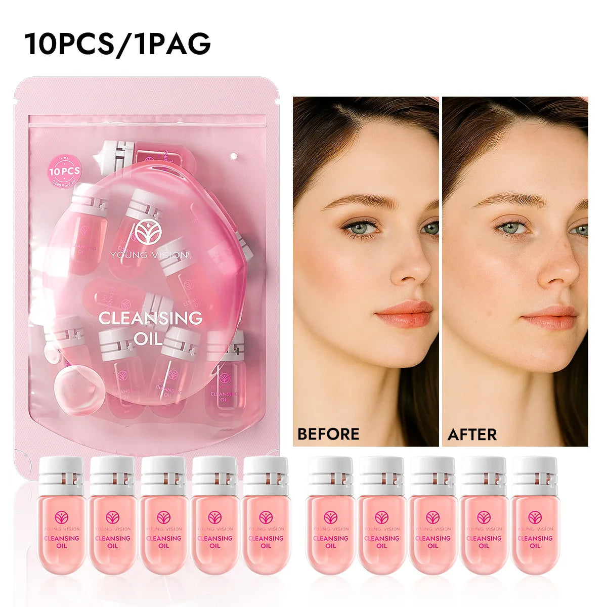 Travel Cleansing Oil Capsules – Gentle Makeup Remover, 5 or 10 ct