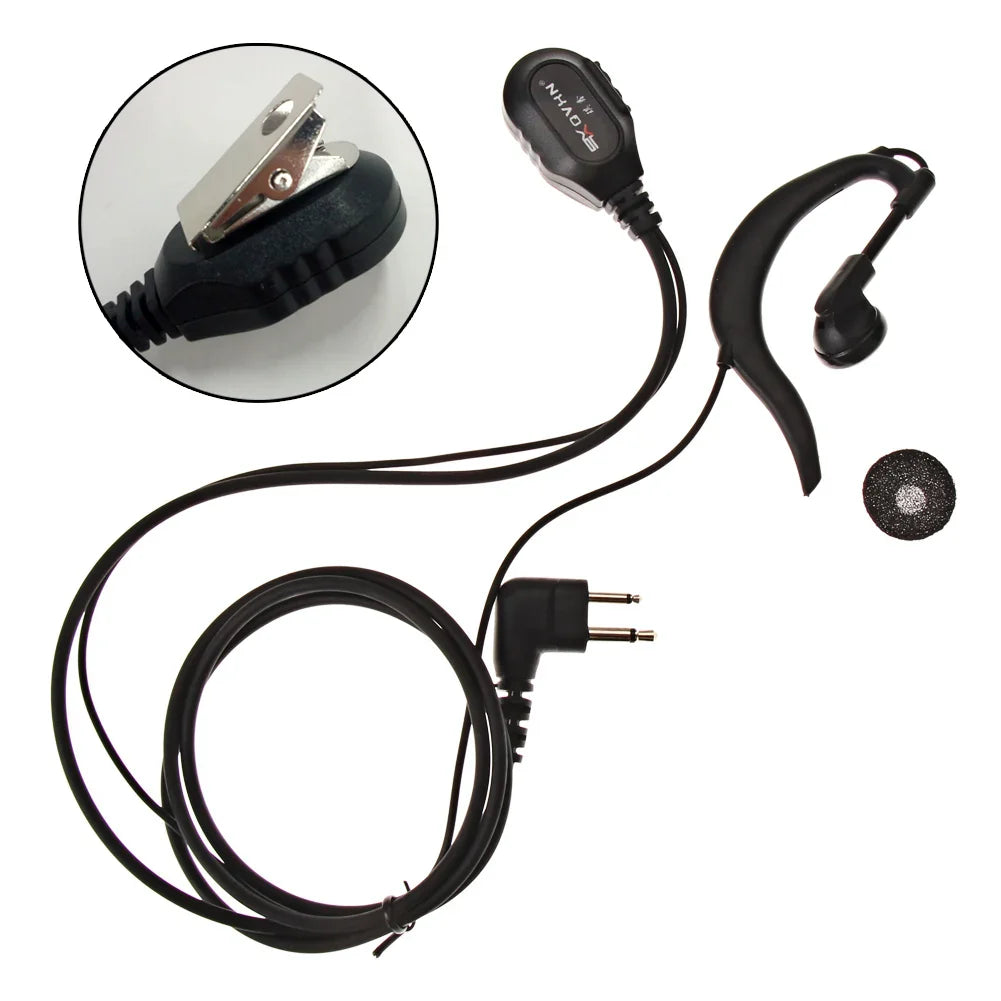 2-Pin PTT Earpiece Headset Mic for Motorola GP88 GP300 CP150