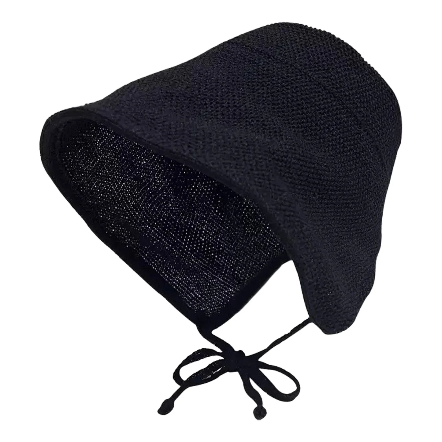 Wide Brim Straw Fisherman Hat Cotton Linen Sun Protections Cap For Outdoor Use Peaceful Pleasures Health and Wellness black