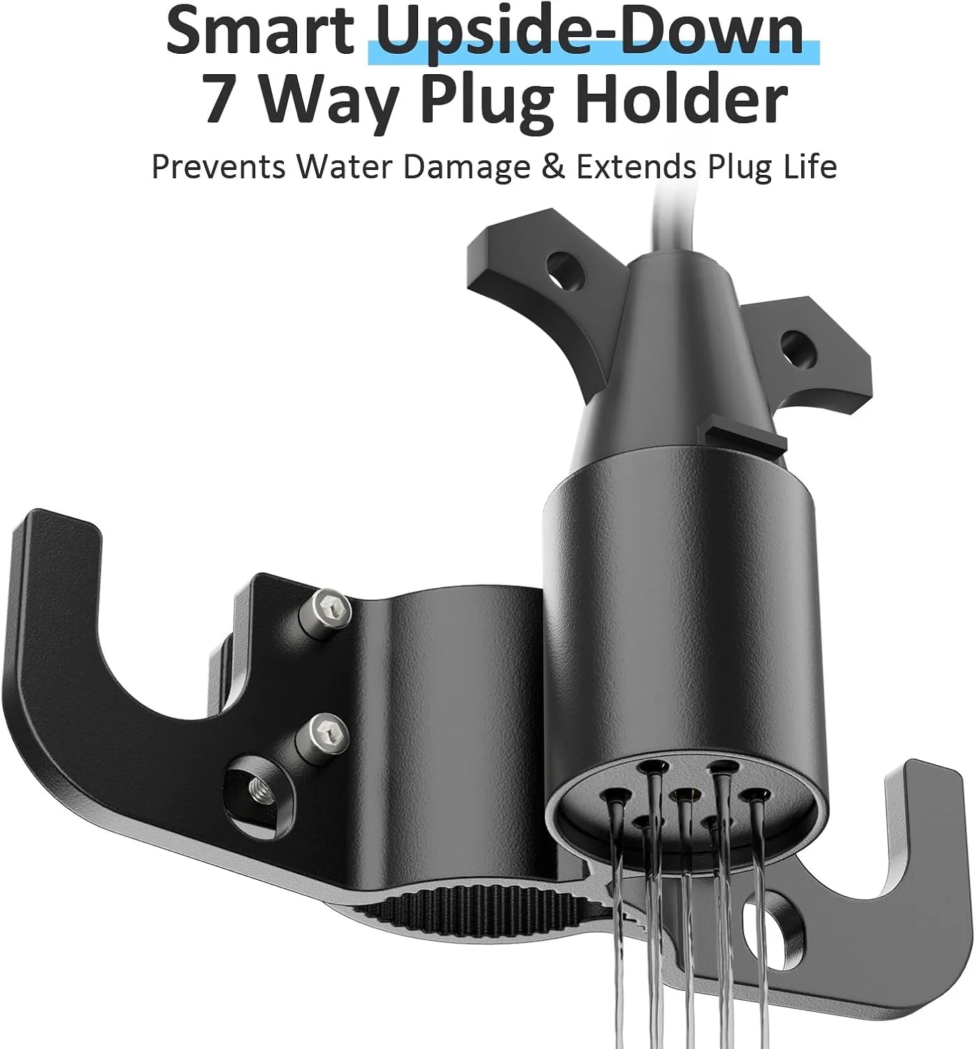 Aluminum Trailer Chain Organizer Robust Hitch Holder Inverted Plug