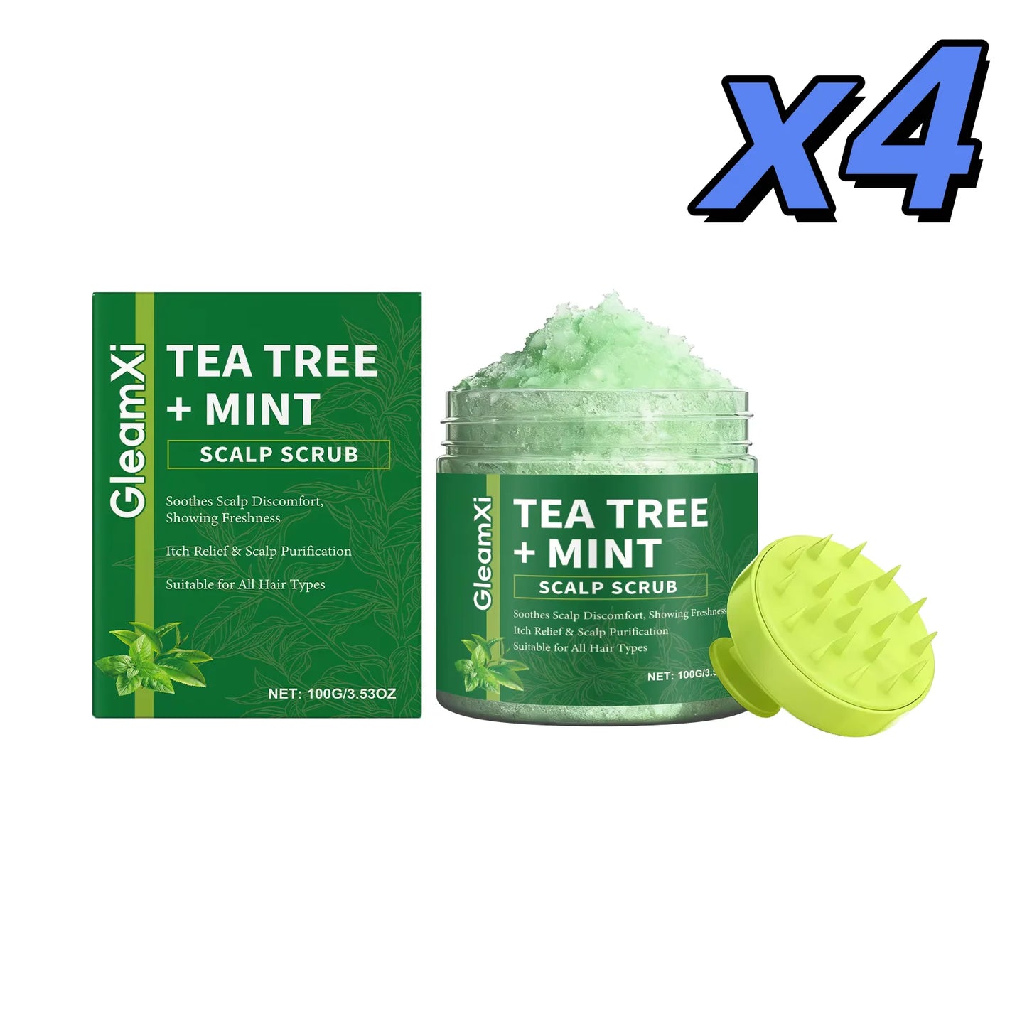 Gleamxi Tea Tree Scalp Scrub – Anti-Dandruff Shampoo 100g