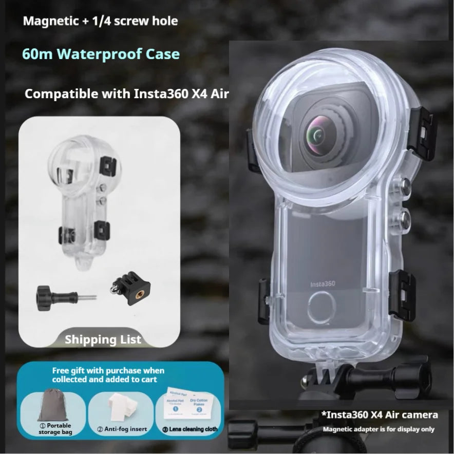 Insta360 X4 Air Waterproof Dive Housing – 50m Anti-Fog Case