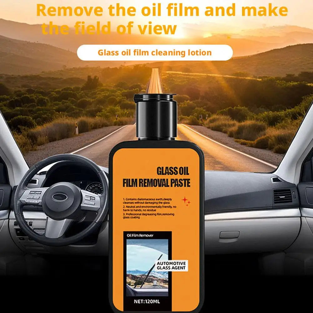 1 Set Heavy Duty Car Glass Oil Film Cleaner Paste Powerful Windshield Rearview Mirror Stain Remover Peaceful Pleasures Health and Wellness