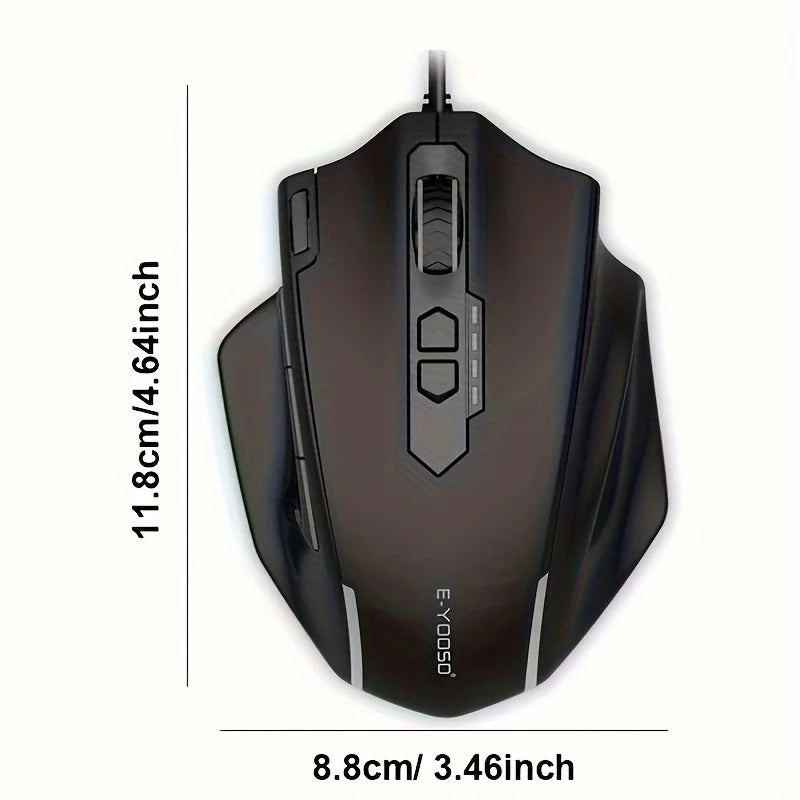 E-YOOSO X-41 Wired Gaming Mouse 12400 DPI 11 Programmable Buttons & Mode Switch Button USB Wired Mice For Computer PC Laptop Mac Peaceful Pleasures Health and Wellness
