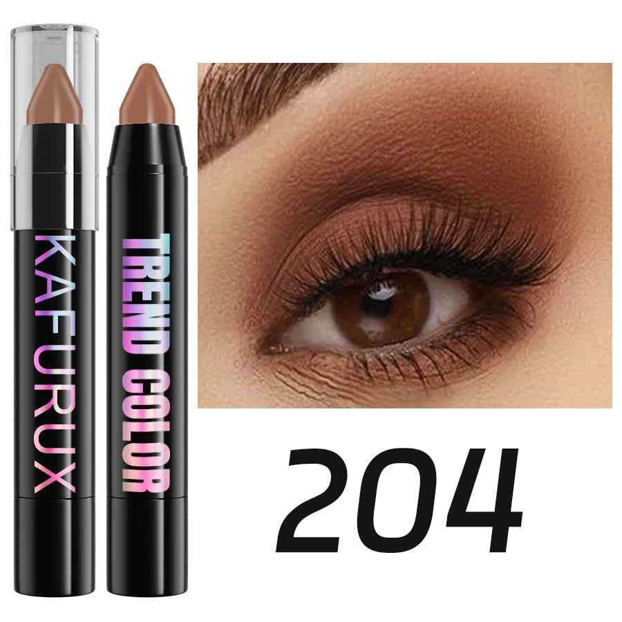 KAFURUX 24-Color Glitter Eyeshadow & Highlighter Pencil Waterproof