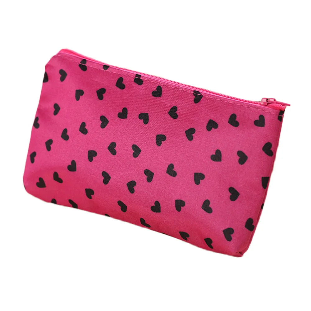Woman Mini Cosmetic Make Up Bag Multi-Function Storage Bags for Outdoor Traveling Home Supplies Peaceful Pleasures Health and Wellness Hot pink