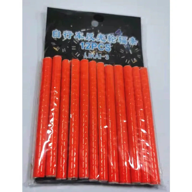 Reflective Bicycle Spoke Clips – Night Safety Bike Reflector Kit Bike Spoke Reflectors Peaceful Pleasures Health and Wellness orange