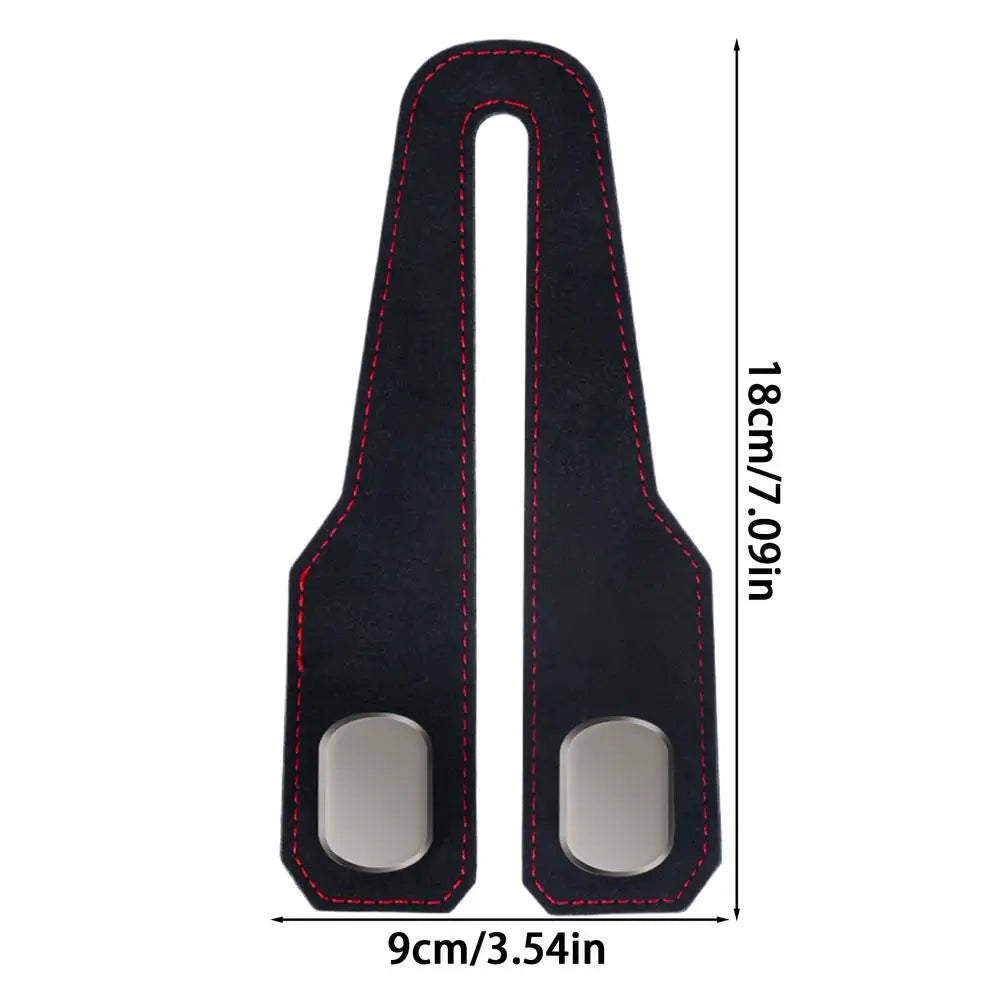 Car Headrest Hook Hanger – Adjustable PU Leather Bag Organizer