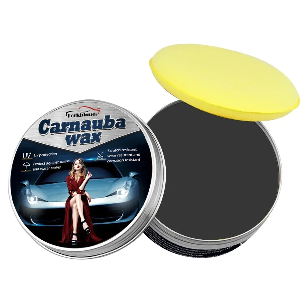 Car Wax Crystal Plating Set Hard Auto Wax Paint Care Coating Tiny Scratch Repair Car Polisher With Sponge Car Accessories Peaceful Pleasures Health and Wellness For black car