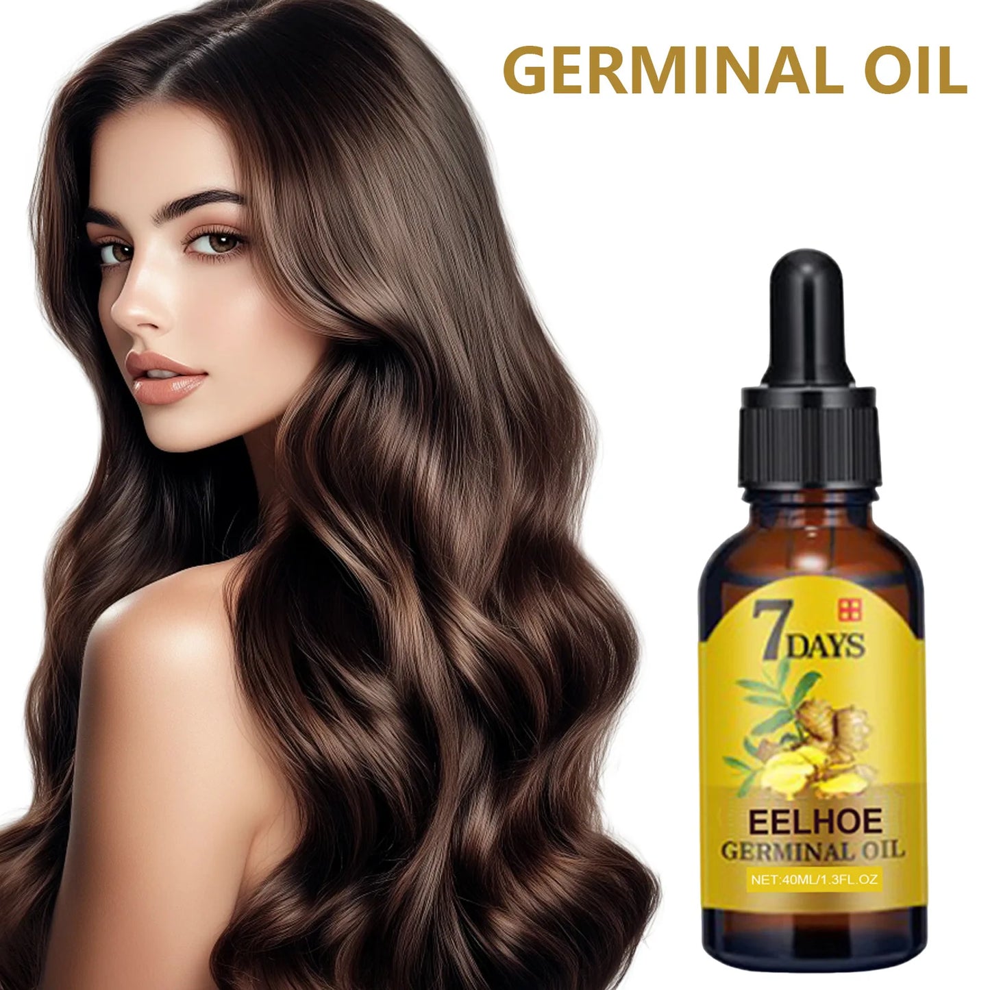 EELHOE Ginger Hair Growth Oil | Anti Hair Loss Scalp Treatment Hair Growth Oil Peaceful Pleasures Health and Wellness