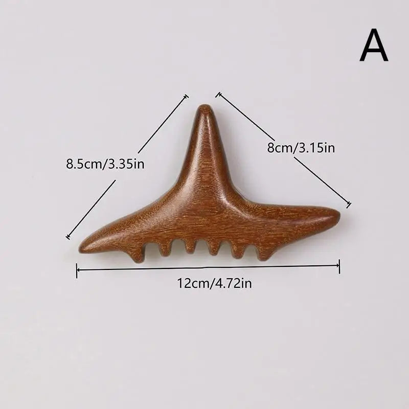 Triangular Bird Shark Shape Massage Stick Foot Gua Sha And Acupressure Tool Full-Body Meridian Trigger Point Relaxation Device Peaceful Pleasures Health and Wellness A