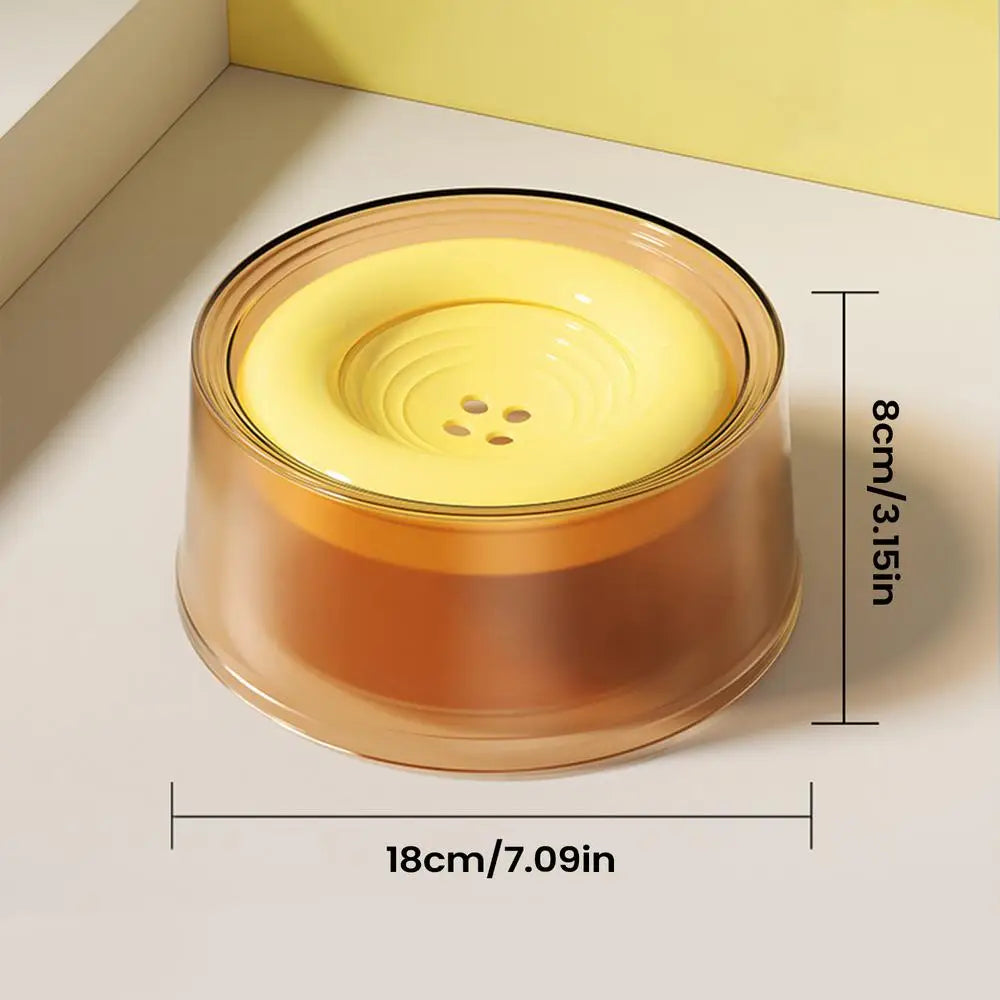Spill-Proof Dog Water Bowl 1200ml | Anti-Splash Floating Disk