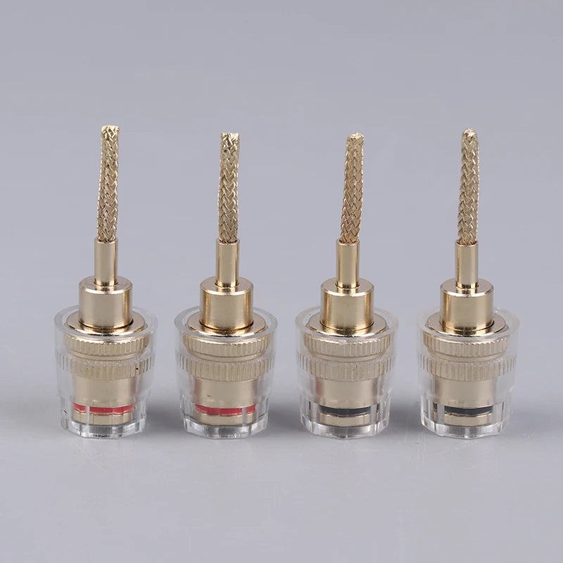 4mm Banana Female to 2mm Pin HIFI Cable Adapter | Copper Plug Audio Cable Adapter Peaceful Pleasures Health and Wellness 4Pcs