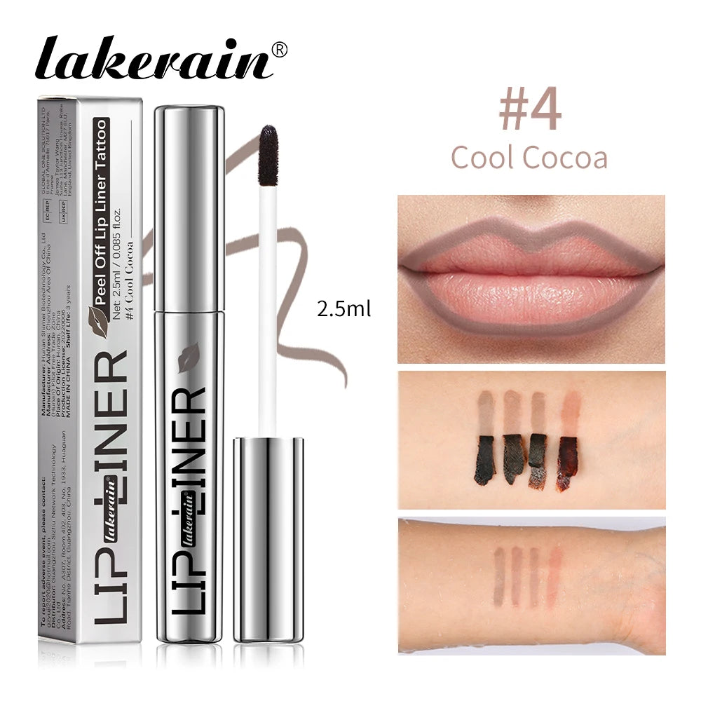 4colors Peel Off Lip Liner Waterproof Long Lasting Lipliner Pencil Moisturising Lips Gloss Tattoo Lipgloss Lipsticks Cosmetics Peaceful Pleasures Health and Wellness 04