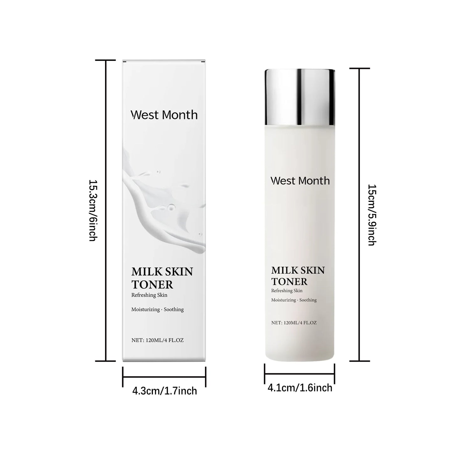 WESTMONTH Natural Milk Skin Toner 4oz | Niacinamide Moisturizer