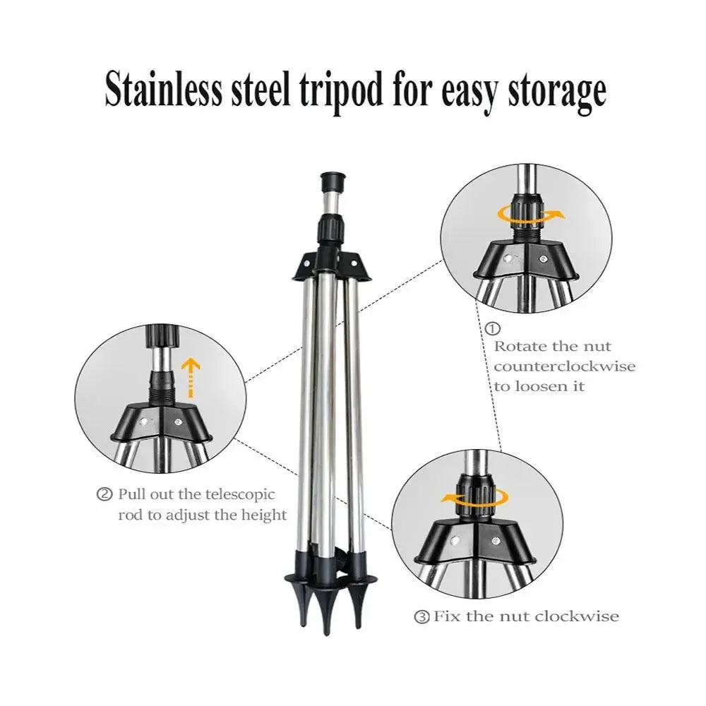 360° Rotary Tripod Sprinkler – Telescopic Adjustable Lawn Irrigator