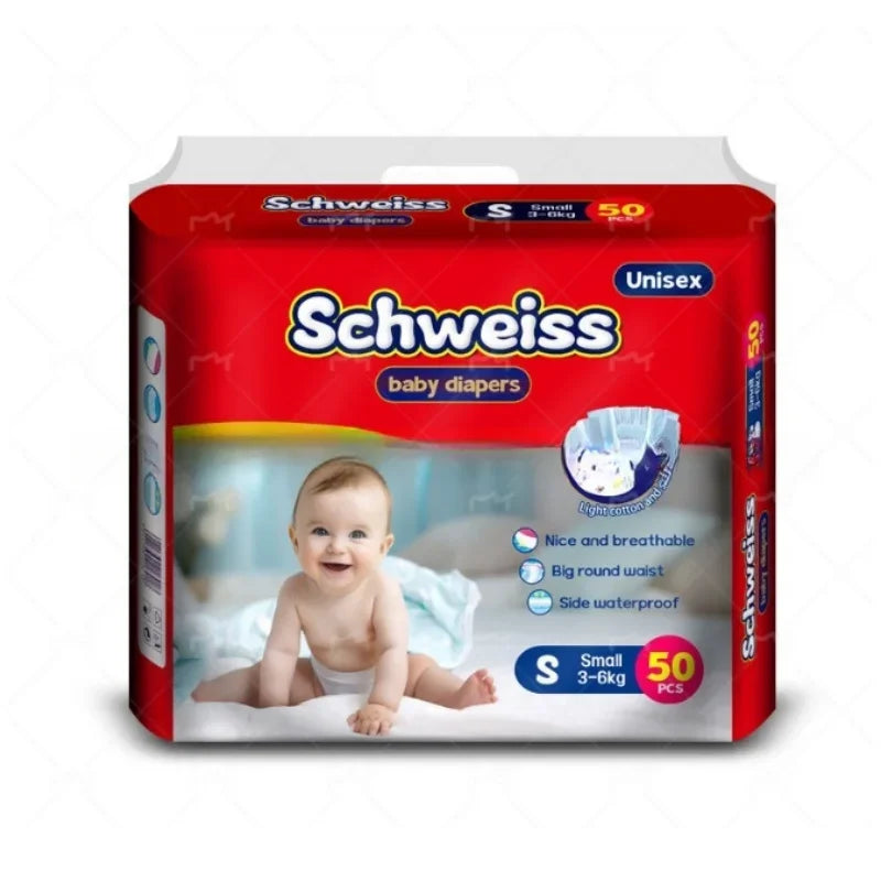 50pcs/1pack Wholesale Hot Sale Baby Pull Up Diapers Soft Light and Thin Breathable Super Absorbent Disposable Nappy for Newborns Peaceful Pleasures Health and Wellness S