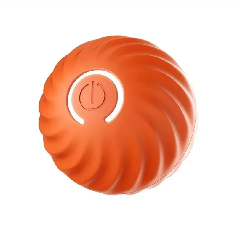 Smart Interactive Dog Ball Toys, Bouncing Rolling Gravity Ball for Pet Training, Plush Chew Toys for Puppy Small Large Dogs, Peaceful Pleasures Health and Wellness Orange
