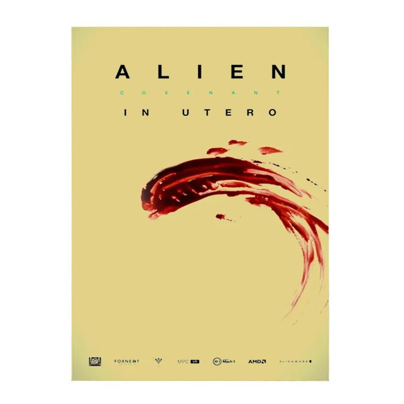 Retro Horror Movie Poster Canvas Wall Art | Unframed Print