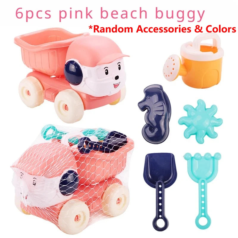 Kids Beach Sand Toy Set – Bucket, Shovel, Rake & Molds