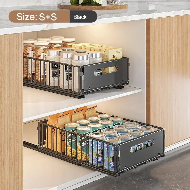 Pull Out Cabinet Organizer | Kitchen Slide-Out Storage Rack