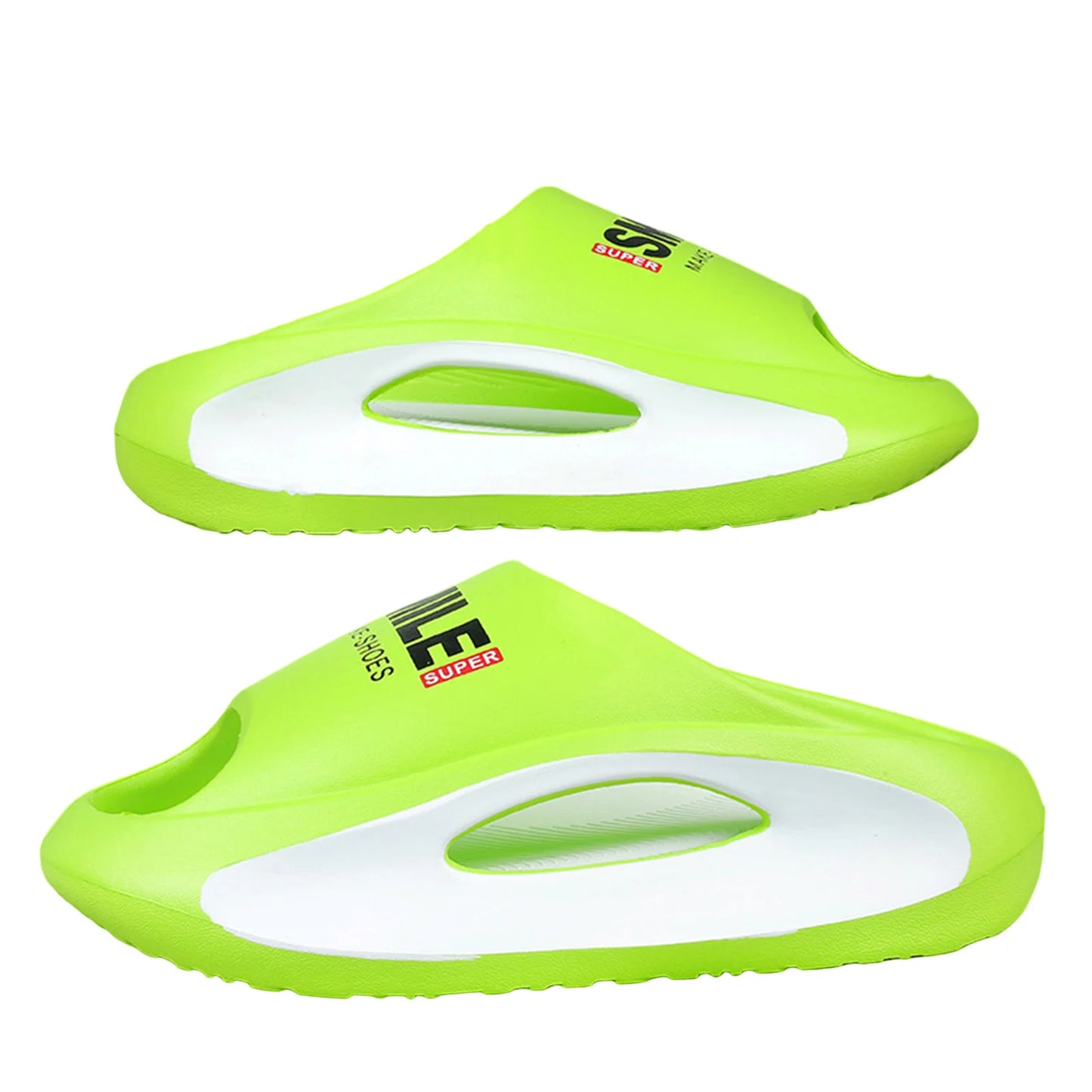 Men Cloud Slippers Open Toe Cushioned Thick Sole Shower Slippers for Beach Hotel Gym Vacation Peaceful Pleasures Health and Wellness Green 42 To 43