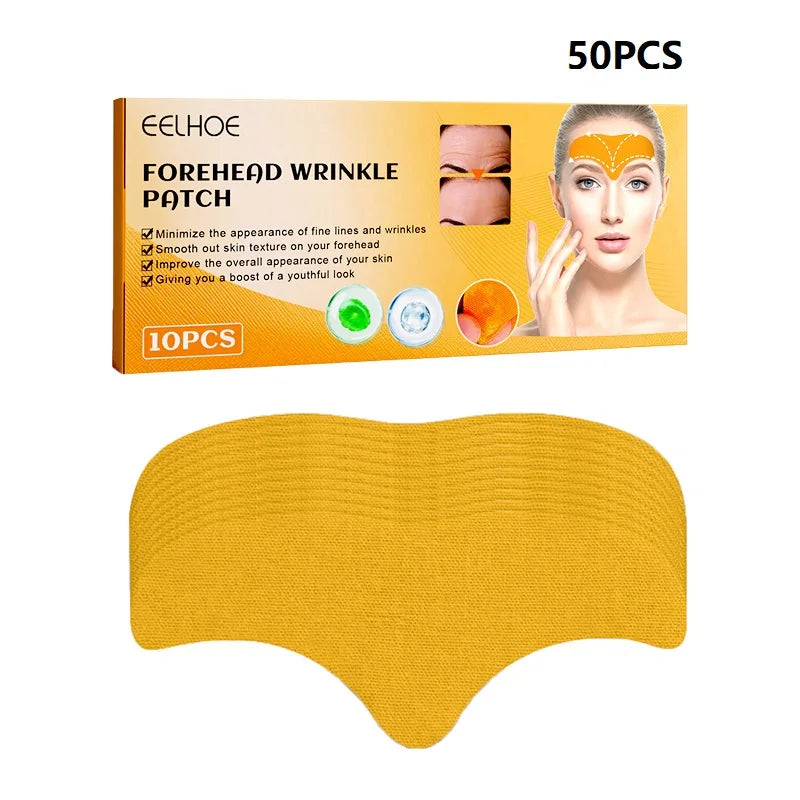 EELHOE 10-100pcs Forehead Wrinkle Patches Anti Wrinkles Facial Patches Natural Forehead Line Removal Gel Patch Face Skin Patch Peaceful Pleasures Health and Wellness 50PCS