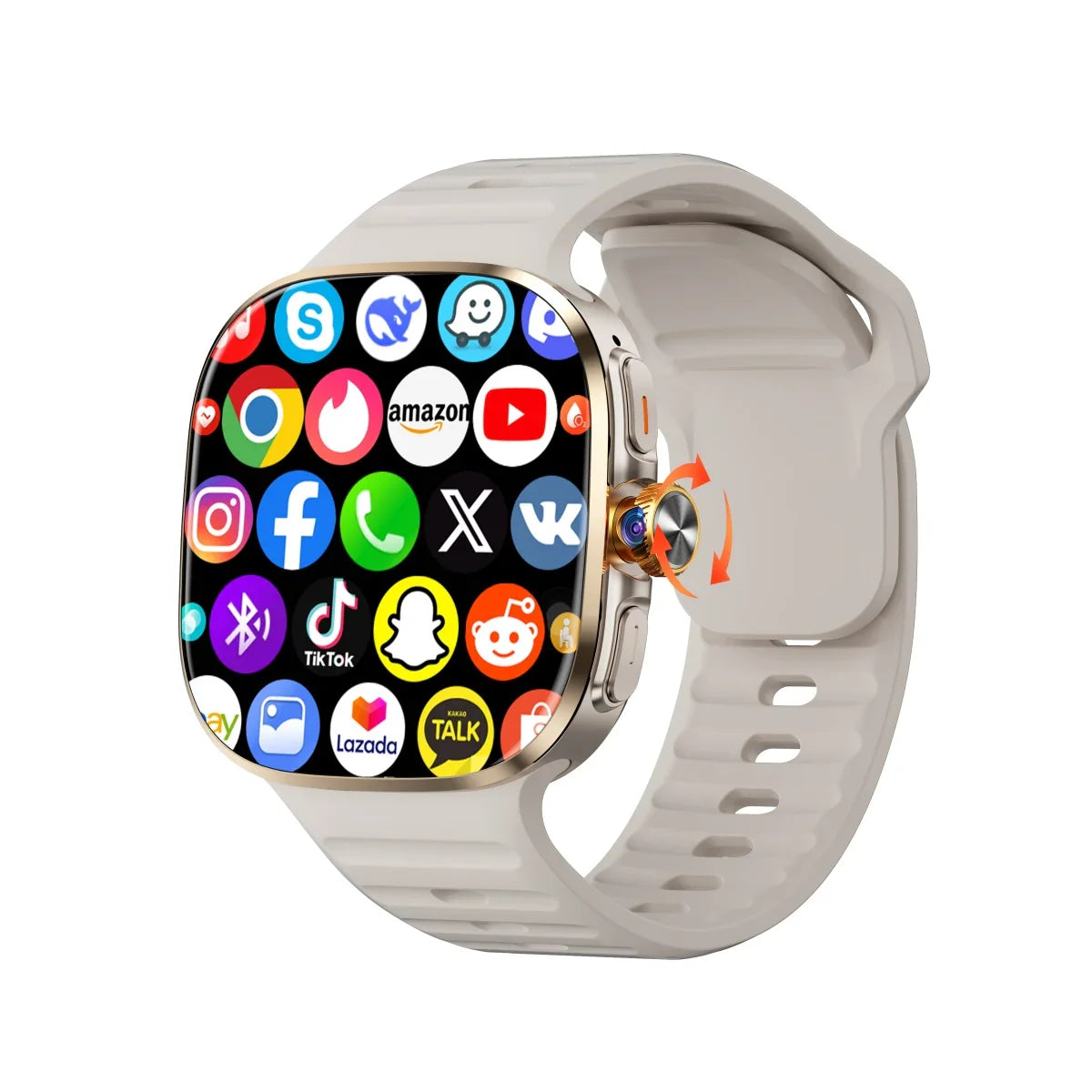 Zestbolt 4G Android 10 Smartwatch 2.4" AMOLED GPS 32GB+512GB
